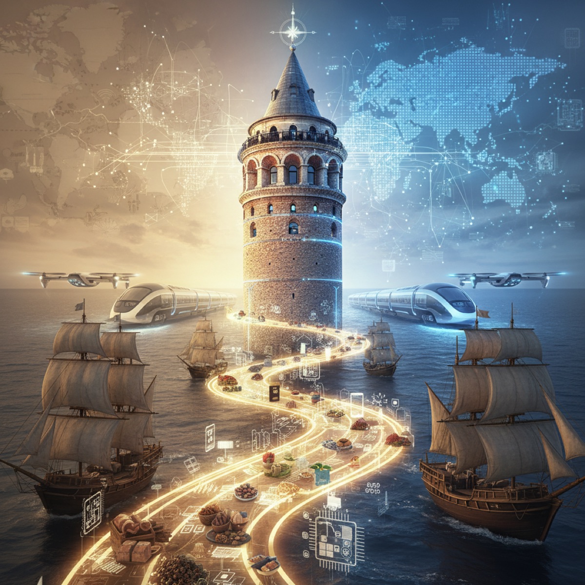 Historic Galata Tower in Istanbul, Turkey, under a clear sky, symbolizing its centuries-old role as a trading gateway and its ongoing economic impact in 2026.